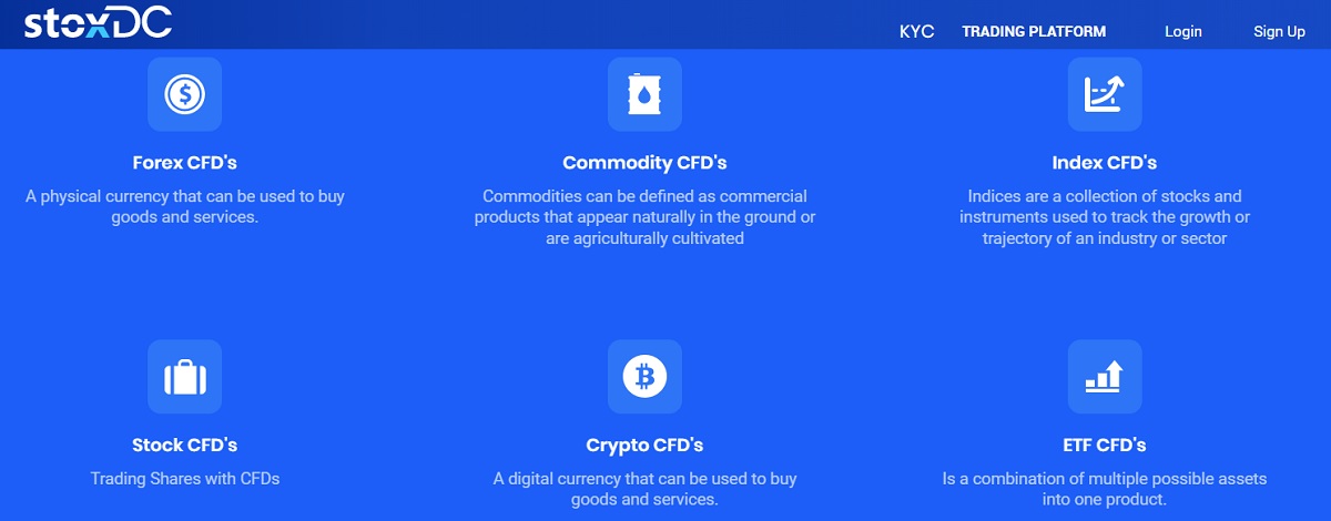 StoxDC trading assets