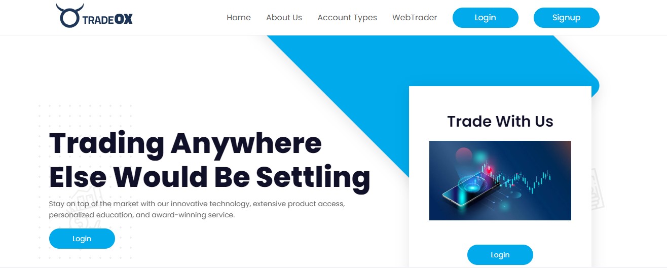 TradeOX website
